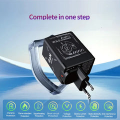 Dual Charger: Fast Charging Double Retractable Cable Travel Charger