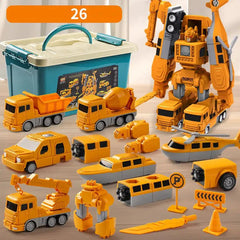 Magnetische Transformatietechniek Auto Geassembleerd Speelgoed 