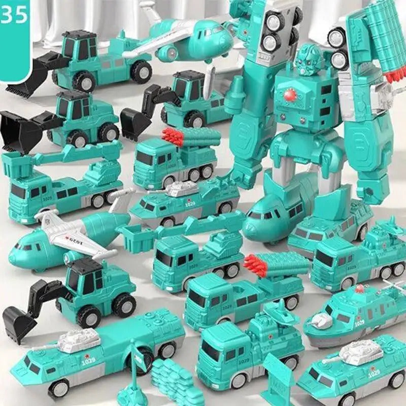 Magnetische Transformatietechniek Auto Geassembleerd Speelgoed 